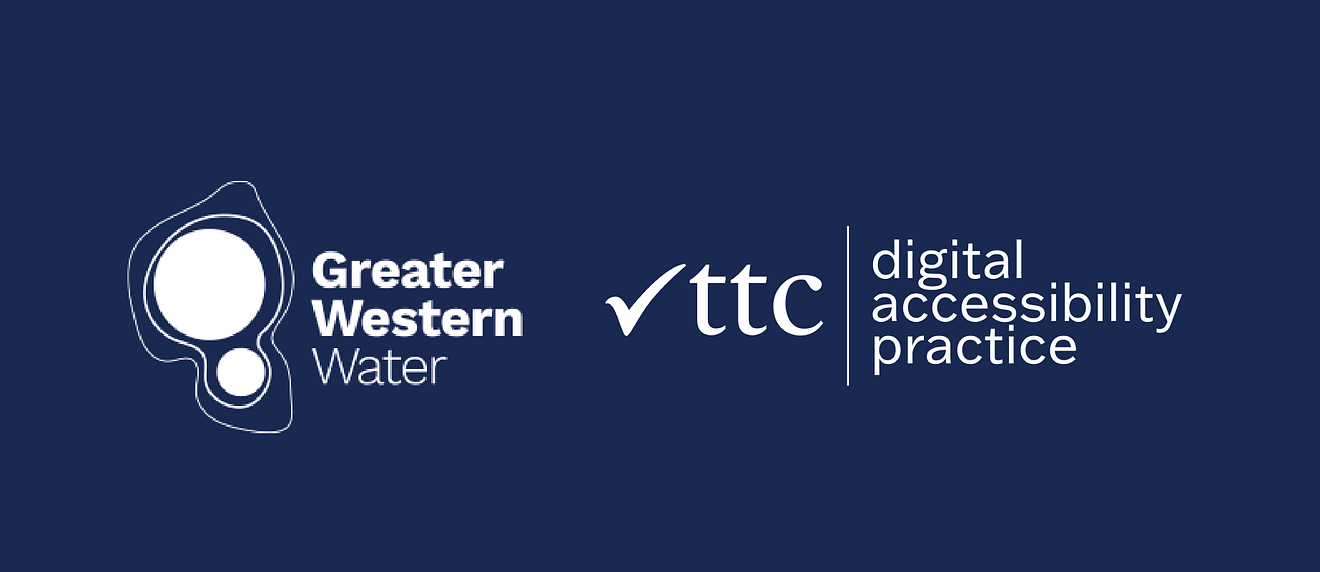 Greater Western Water and TTC digital accessibility practice logos